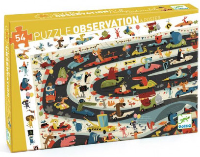 Puzzle d'observation Rallye Automobile Djeco